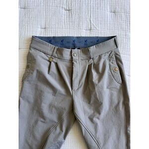 Derby House Mens Breeches Riding Pants Tan Knee Patch Stretch US34-36 UK36 EU52